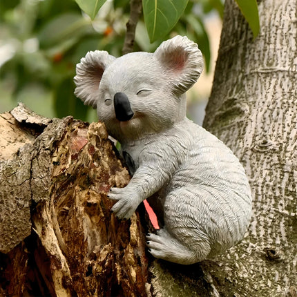 Encantadora estatua de koala para exteriores para la decoración del jardín