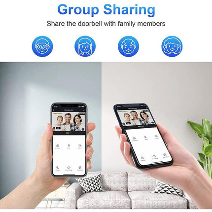 Sonnette vidéo sans fil WiFi 1080P avec caméra
