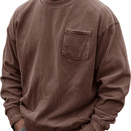 Men's Pullover Round Neck Long Sleeves Sweater