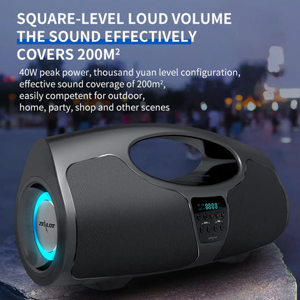 Portable Bluetooth Speaker with Deep Bass, 40W Power, and 8000mAh Battery