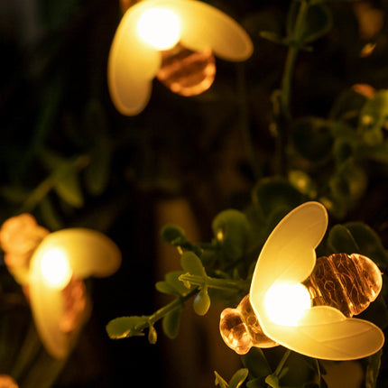 Guirlande lumineuse solaire en forme d'abeille