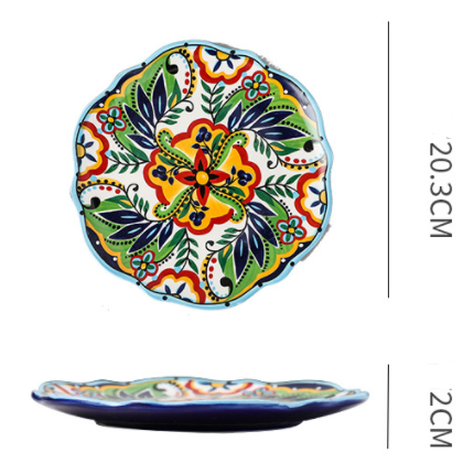 Underglaze Ceramic Tableware Bohemian Household Dishes - Wnkrs