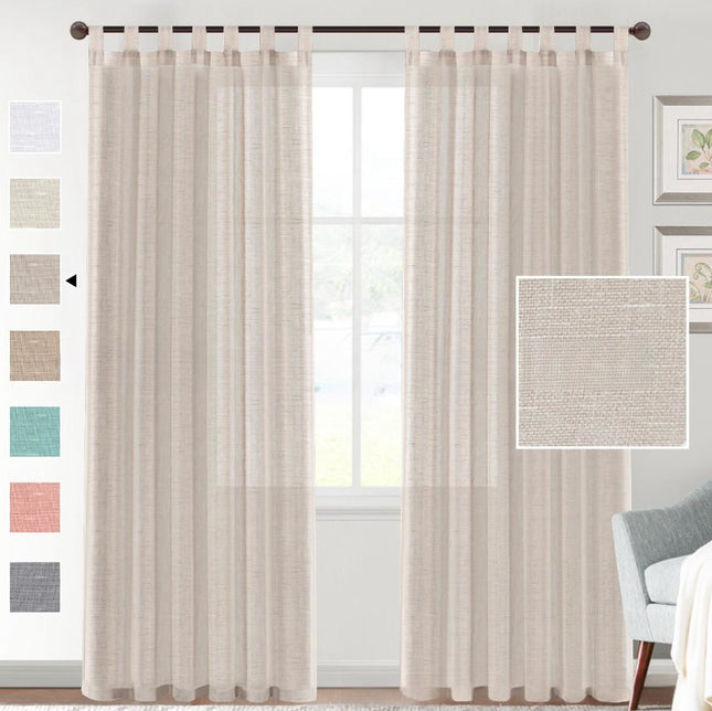 Linen Yarn Curtain Transparent Window Screen - Wnkrs