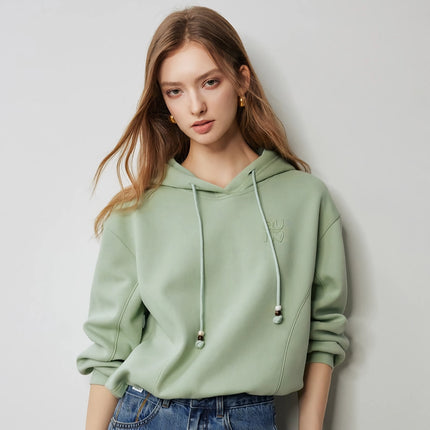 Pull à capuche décontracté avec cordon de serrage pour femme Mint Mambo