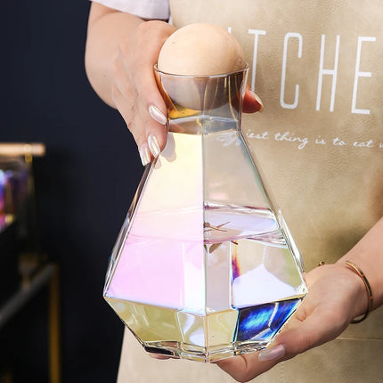 Ensemble de tasses créatives en verre arc-en-ciel résistantes à la chaleur