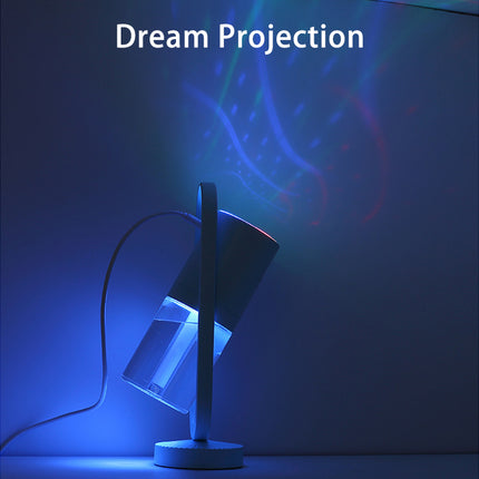 Humidificador de vapor frío USB con difusor de aceites esenciales y proyección de luz nocturna LED