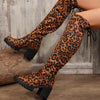High heel leopard print