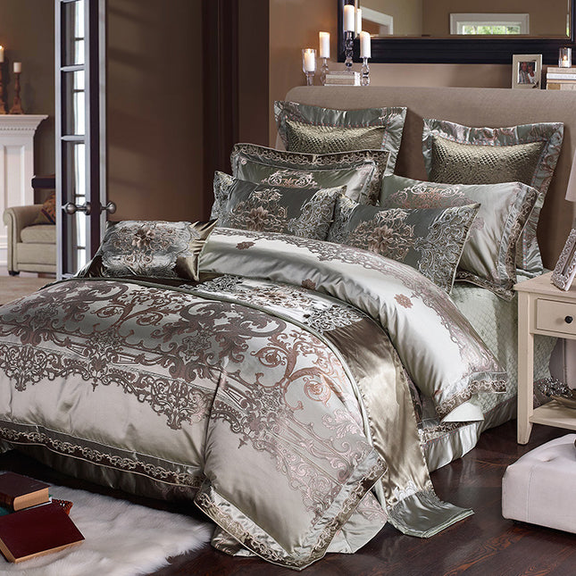 High grade 1.8 Satin Jacquard Bedding Set - Wnkrs