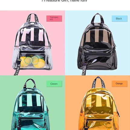 Chic Transparent Jelly Backpack - Waterproof, Fashion-Forward PVC Design for Women - Wnkrs