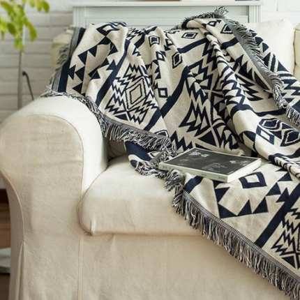 Geometric Cotton Blanket Throw Comforter - Wnkrs