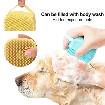 Brosse de bain en silicone pour chien