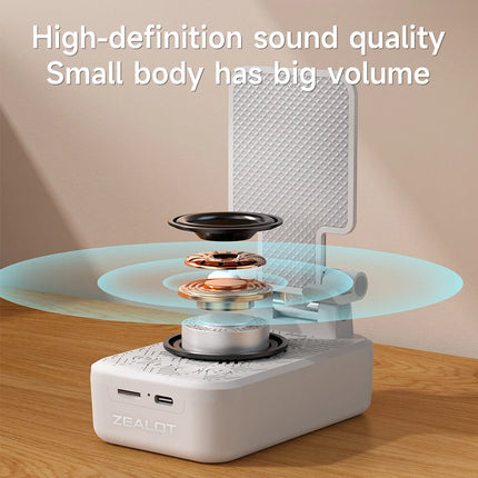 Portable Bluetooth Speaker with Cell Phone Stand