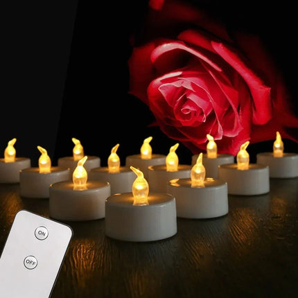 LED Flameless Tea Light Candles with Remote - Wnkrs