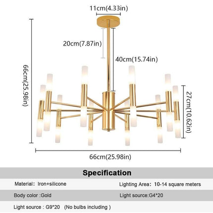 Modern Golden LED Chandelier for Luxurious Ambiance - Wnkrs