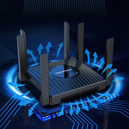 WiFi 6 AX3000 Mesh Router 3000Mbps Dual Band Gigabit Wireless Router with 6 Antennas