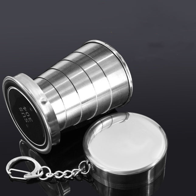 Taza plegable compacta de acero inoxidable