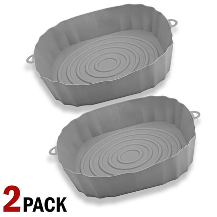 2 PCS Air Fryer Silicone Liners Reusable Air Fryer Silicone Pot Baking Tray Mat - Wnkrs