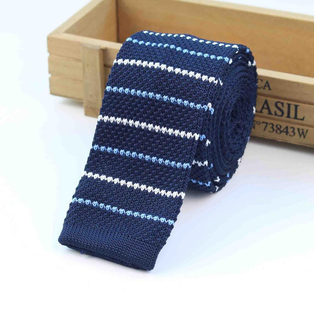 Knitted Striped Men's Ties - Wnkrs