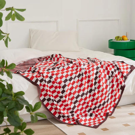 Colorful Plaid Blanket - Perfect for Home, Travel, and Outdoor Use