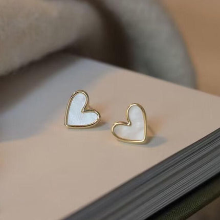 Trendy Heart Bling Zircon Stud Earrings - Wnkrs