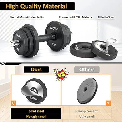 66 LBS Adjustable Cast Iron Dumbbell Set - Wnkrs