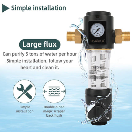 Whole House Spin Down Sediment Water Filter - Wnkrs