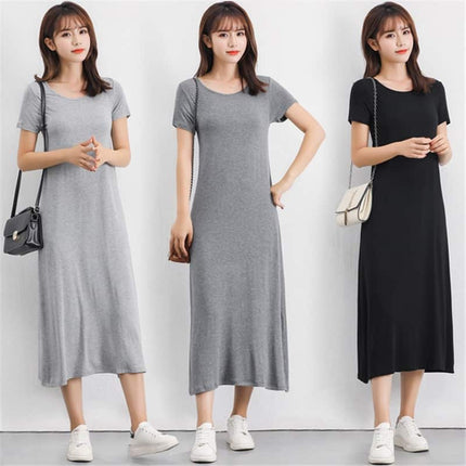 Women's Modal Knitted Summer T-Shirt Dress - Wnkrs