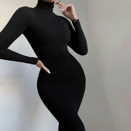 Women's Turtleneck Maxi Dress - Wnkrs