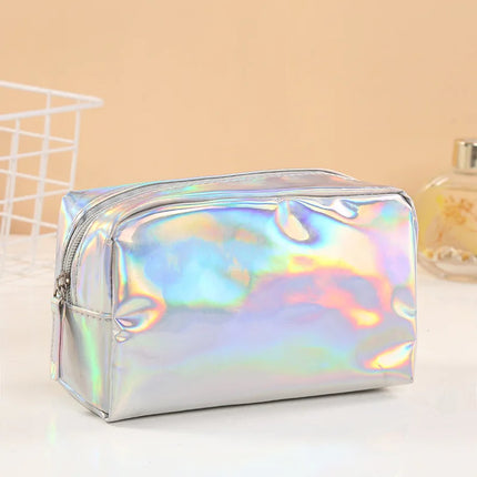 Solid Color Laser Makeup Bag