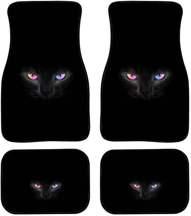 Black Cat Universal Car Floor Mats - Wnkrs