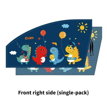 Universal Magnetic Car Side Gear Sunshade - Cartoon Curtain for Children's Sun Protection and Heat Insulation - Wnkrs