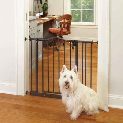 Elegant Matte Bronze Arch Pressure Mount Pet Gate - Wnkrs