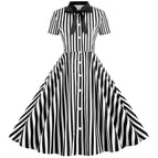 Black / White Dress / L