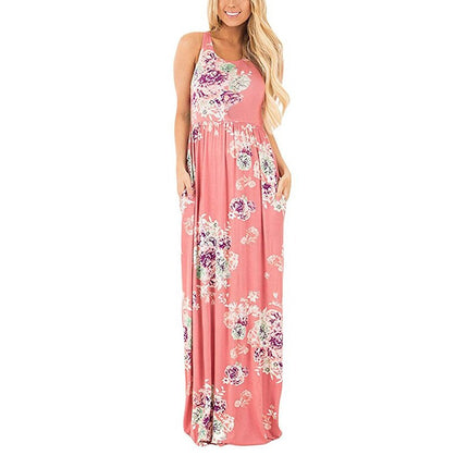 Romantic Bohemian Summer Long Floral Women’s Dress - Wnkrs