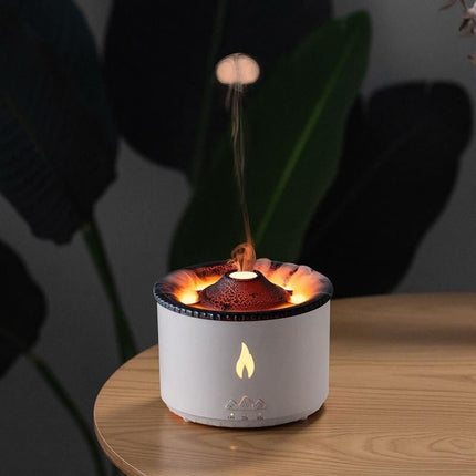 Volcano Eruption Aroma Diffuser & Air Humidifier with Flame Lamp Effect - Essential Oil Fragrance Machine for Home and Office - Wnkrs