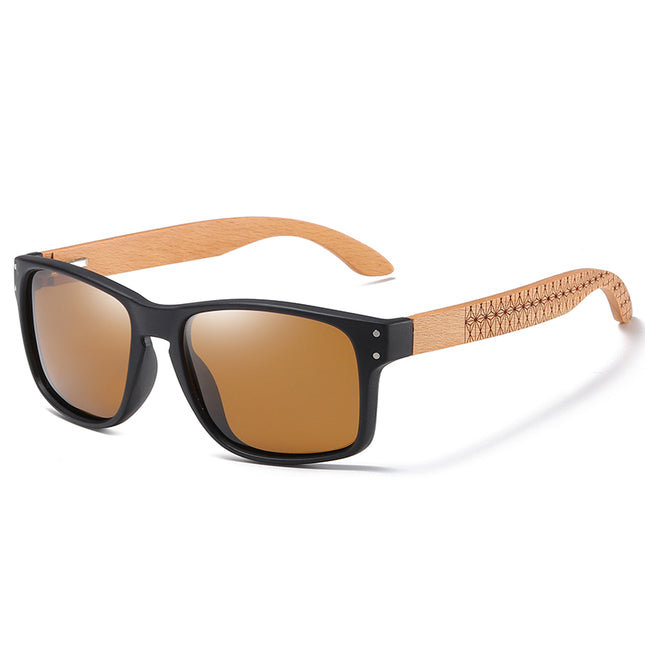 Gafas de sol polarizadas de piloto hechas a mano en madera de haya