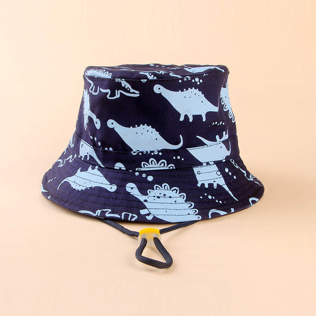 Chapeau de protection solaire pour enfants avec motif dinosaure de dessin animé