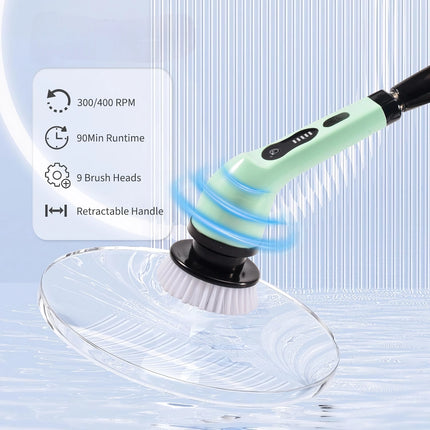 Brosse de nettoyage rotative électrique 9 en 1