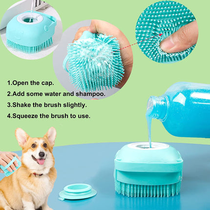 Brosse de bain en silicone pour chien