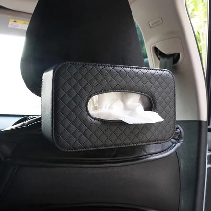 Boîte à mouchoirs universelle pour voiture - Porte-serviettes en cuir élégant