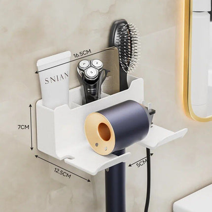 Double-Tier Eco-Friendly Wall Mounted Hair Dryer Holder - Wnkrs