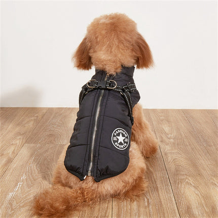 Vêtements pour chiens Manteau imperméable pour animaux de compagnie avec harnais