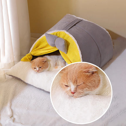 Lit pour chat en peluche confortable