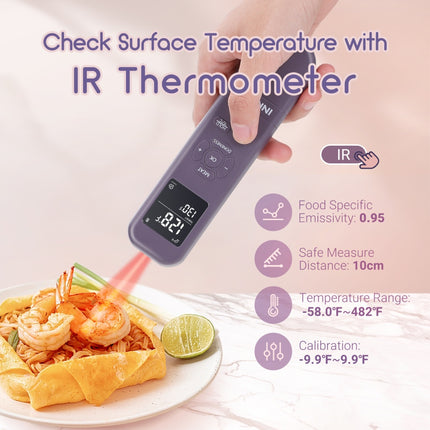 Thermomètre à viande pratique avec détecteur IR