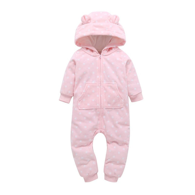 Warm Bear Shaped Hooded Baby Jumpsuit