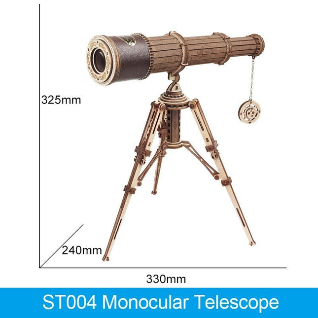 3D Wooden Puzzle Telescope and Orrery Model Kits - Wnkrs