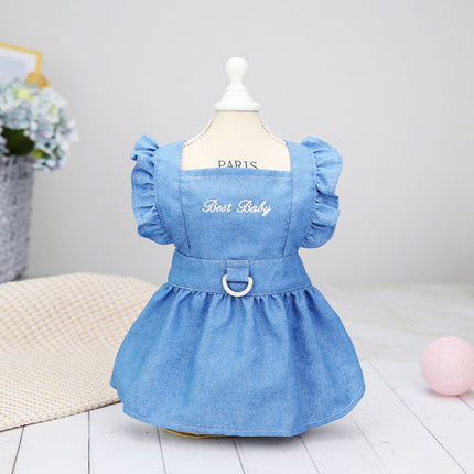 Robe de luxe en jean pour chien