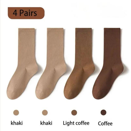 Lot de 4 paires de chaussettes amples en coton pour femmes