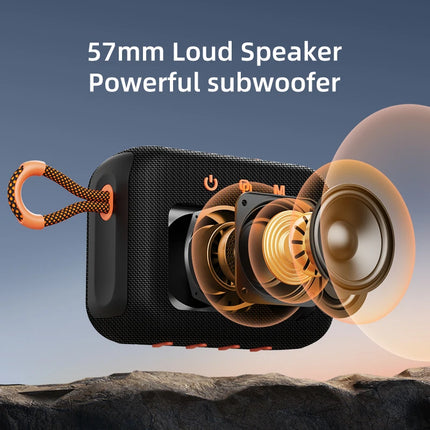 Portable Bluetooth Speaker, Dual-Driver, Waterproof, Wireless Stereo