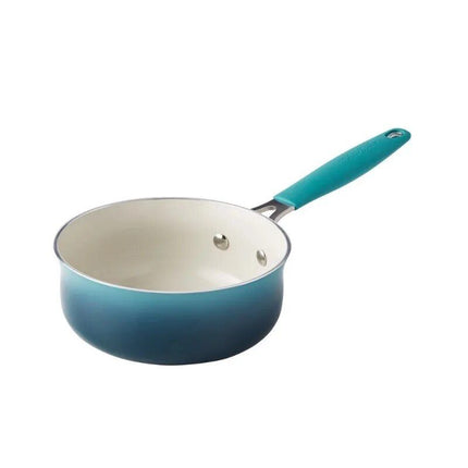 12-Piece Porcelain Enamel Ceramic Cookware Set in Ombre Teal - Wnkrs